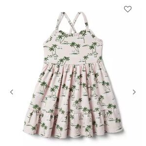Janie and Jack Pink Palm Print Dress